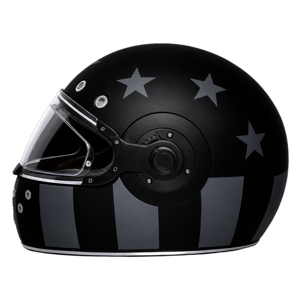 Daytona Retro Full Face Helmet - W/ Captain America Stealth - view 2