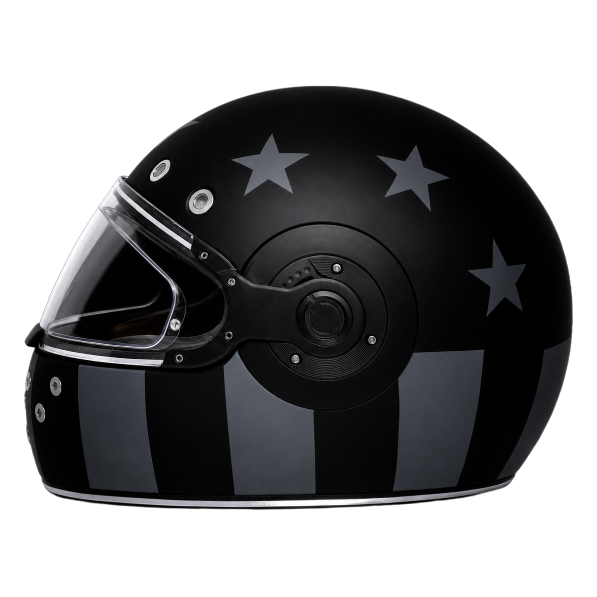 Daytona Retro Full Face Helmet - W/ Captain America Stealth - view 2