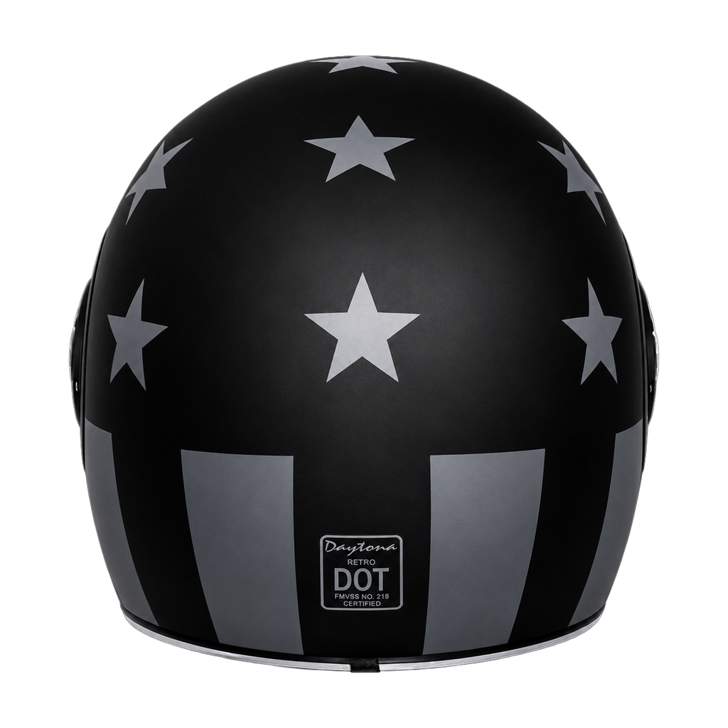 Daytona Retro Full Face Helmet - W/ Captain America Stealth - view 3