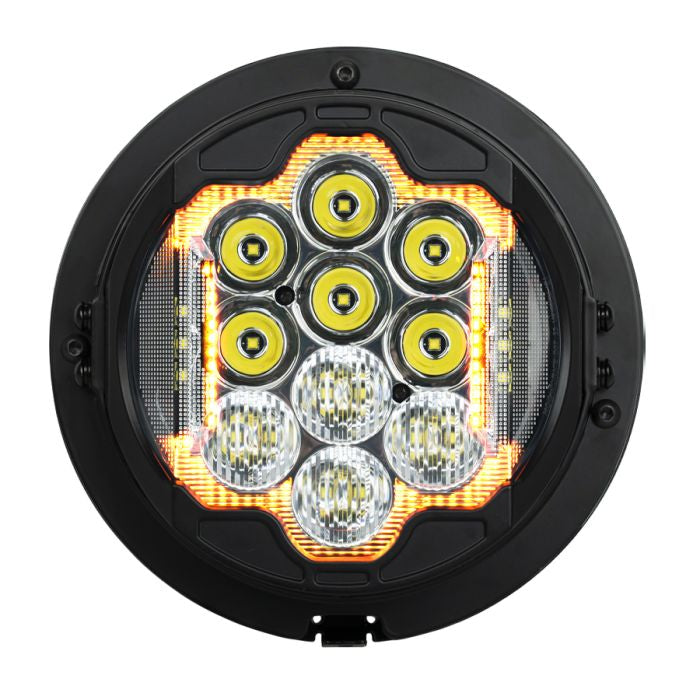 HOGWORKZ 7-Inch Silvertooth Performance LED Headlight for Harley Touring