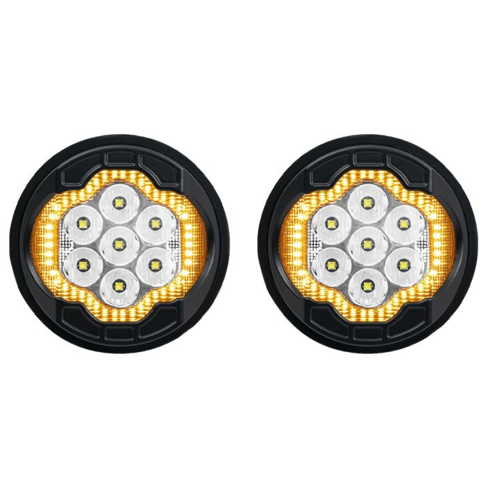 HOGWORKZ Silvertooth Performance LED Passing Lamps for Harley Touring
