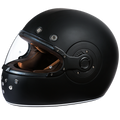 Daytona Retro Full Face Helmet - Dull Black W/ Dull Black Accents - view 1